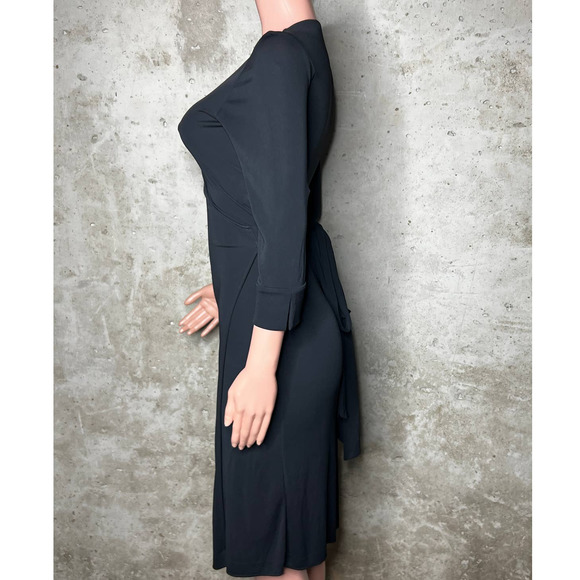 Diane Von Furstenberg Black Wrap Julian Dress Sz.6 - Picture 2 of 3